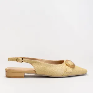 RAFIA LOOK FLAT SLING BACK Comfortable Wedding Shoes Flats