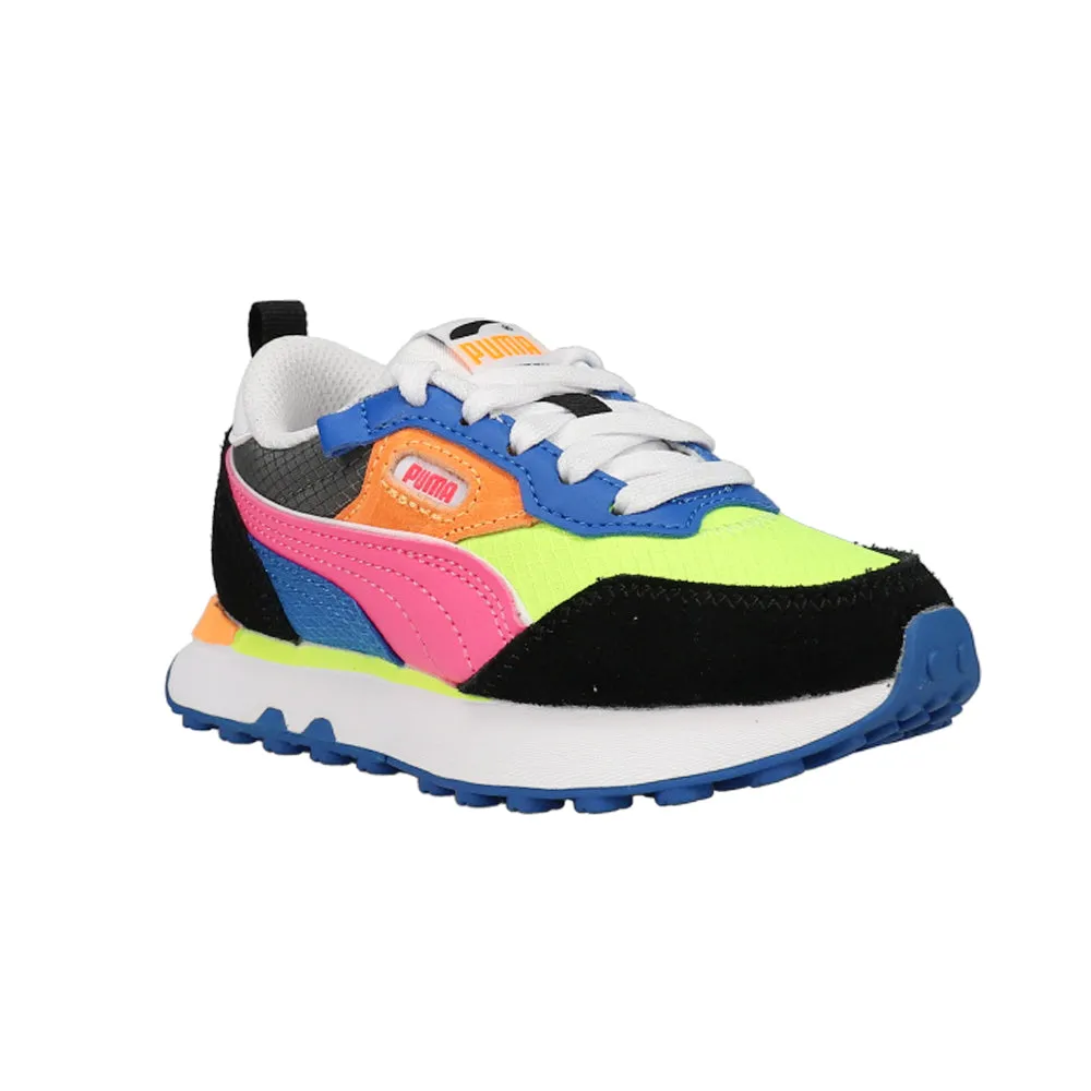 Asics Velcro Shoes Rider FV Future Vintage Lace Up Sneakers (Little Kid-Big Kid)