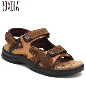 Isabel Marant Lennyo Sandals ROXDIA Genuine Leather New Fashion Summer Breathable Men Sandals Beach Shoes Men's Causal Shoes Plus Size 39-44 RXM002
