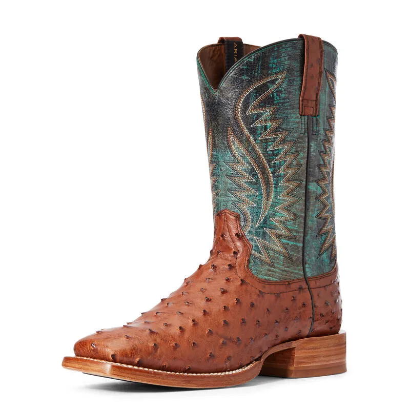 Ariat Gallup Brandy Full Quill Ostrich Boot Matterhorn Boots