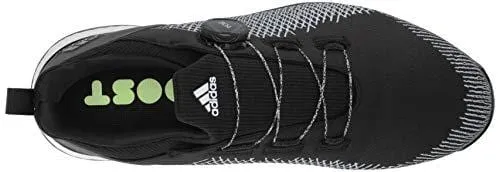 adidas Men's FORGEFIBER BOA Golf Shoe core Black/FTWR White/hi-res Yellow 9.5 M US Adidas Turf Indoor Soccer Shoes