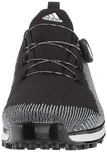 Adidas Golf Shoes Waterproof adidas Men's FORGEFIBER BOA Golf Shoe core Black/FTWR White/hi-res Yellow 9.5 M US