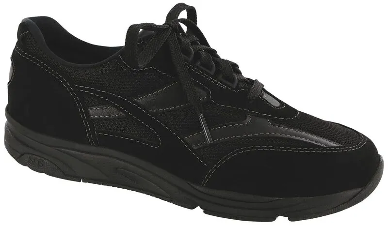 SAS Tour Mesh Lace Up Sneaker - Black Granite Trail Waterproof Shoe