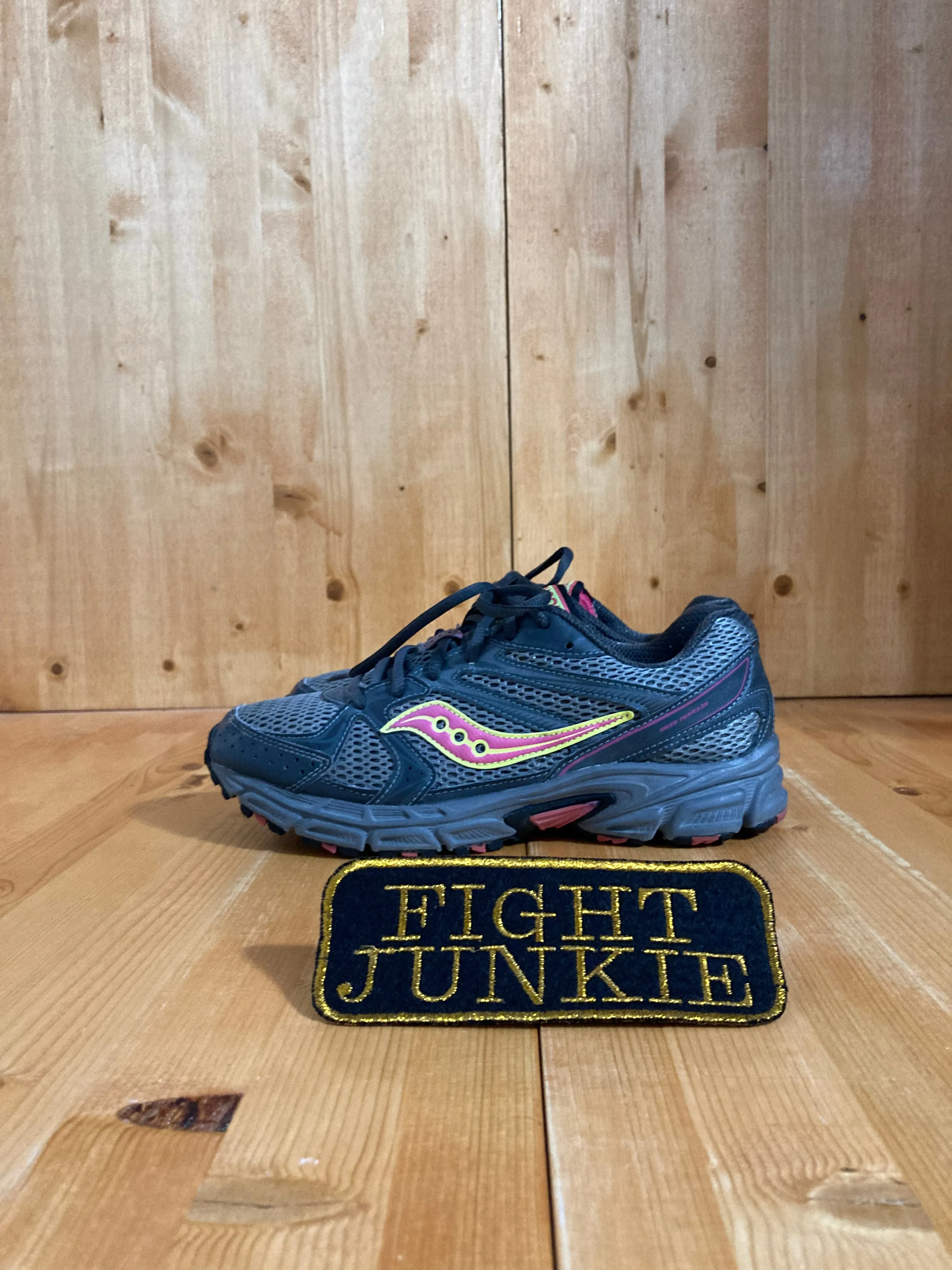 SAUCONY GRID TERRAIN Women Size 8.5 Trail Hiking Shoes Sneakers Gray S15225-1 Best Trail Running Race Shoes