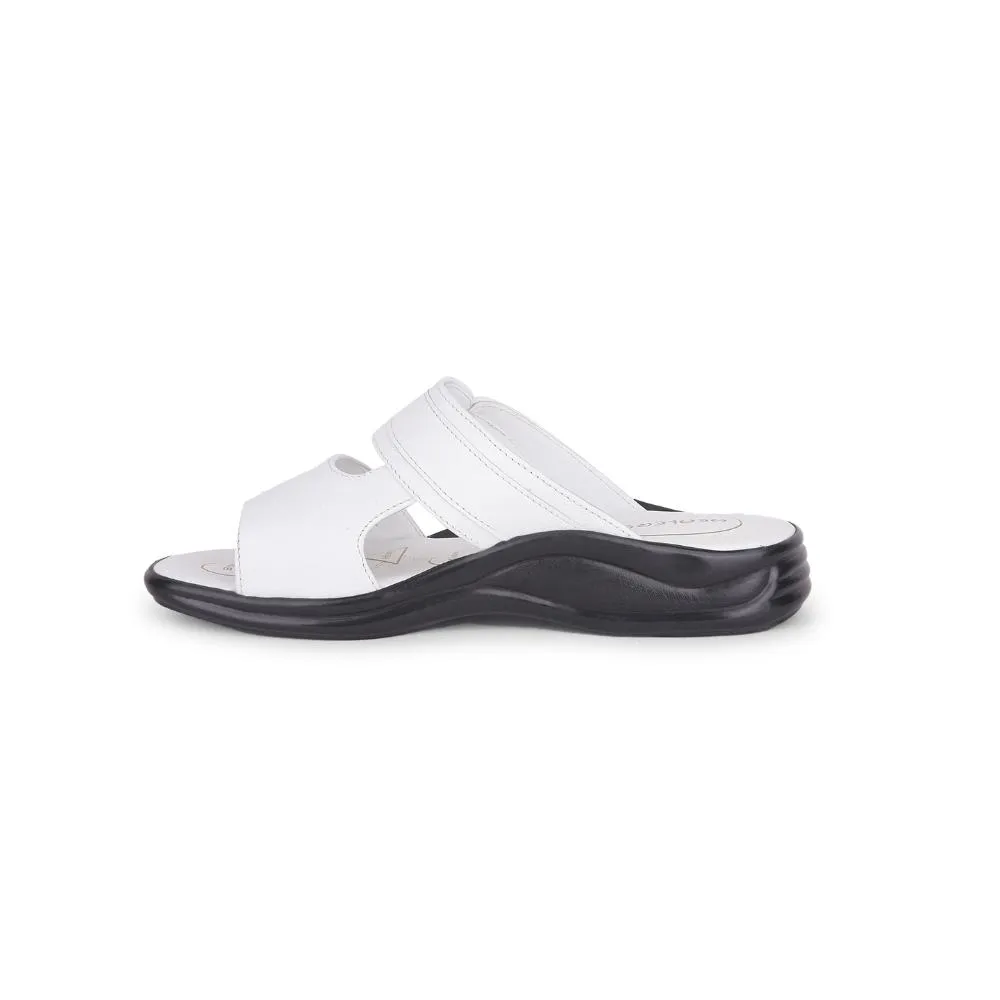 Healers Casual White Toe Ring Slippers For 2013-901 Men By Liberty Bionic Sandals