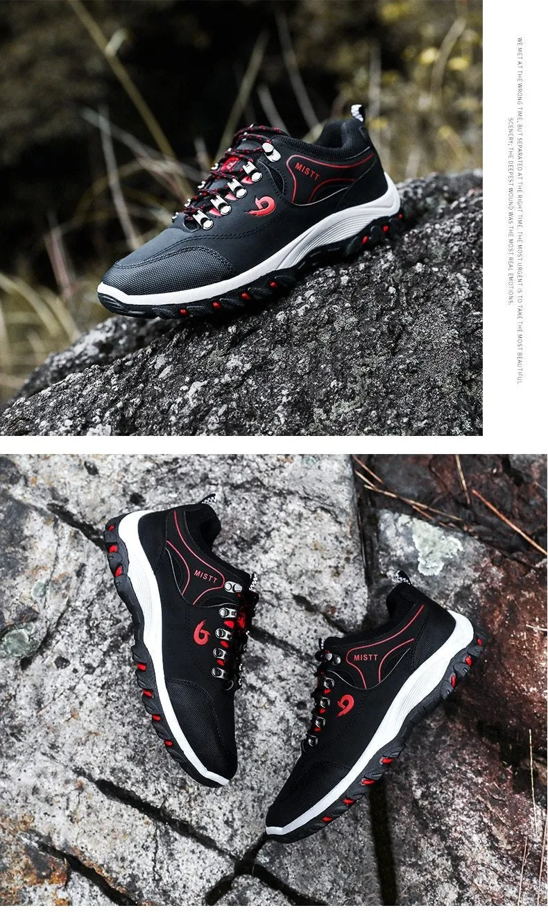 Difference Between Hiking Shoes And Approach Shoes Men Sports Casual Wearable Hiking Sneakers Male Non-slip Running Quality Leather Shoes