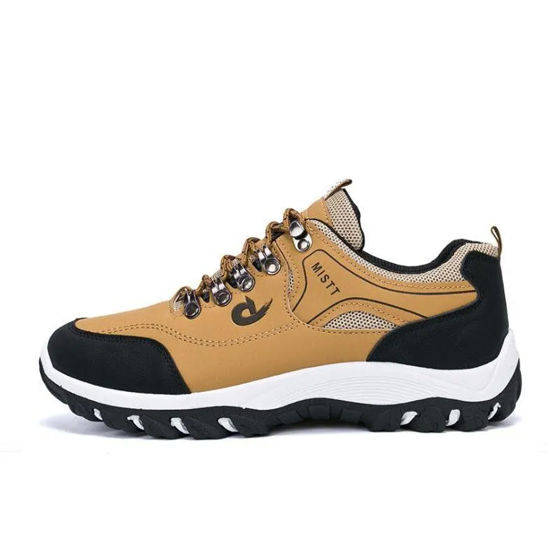 Men Sports Casual Wearable Hiking Sneakers Male Non-slip Running Quality Leather Shoes Hiking Shoes Vintage