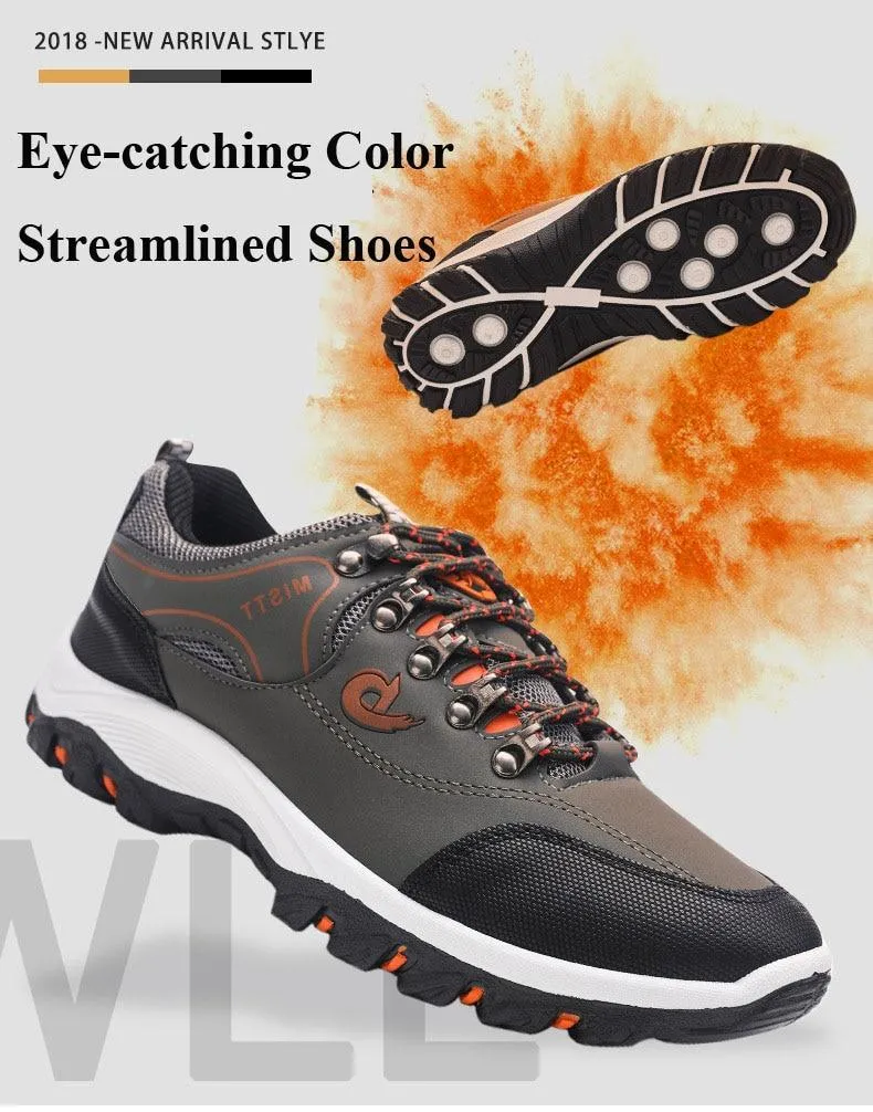 Men Sports Casual Wearable Hiking Sneakers Male Non-slip Running Quality Leather Shoes Hiking Shoes Crocs