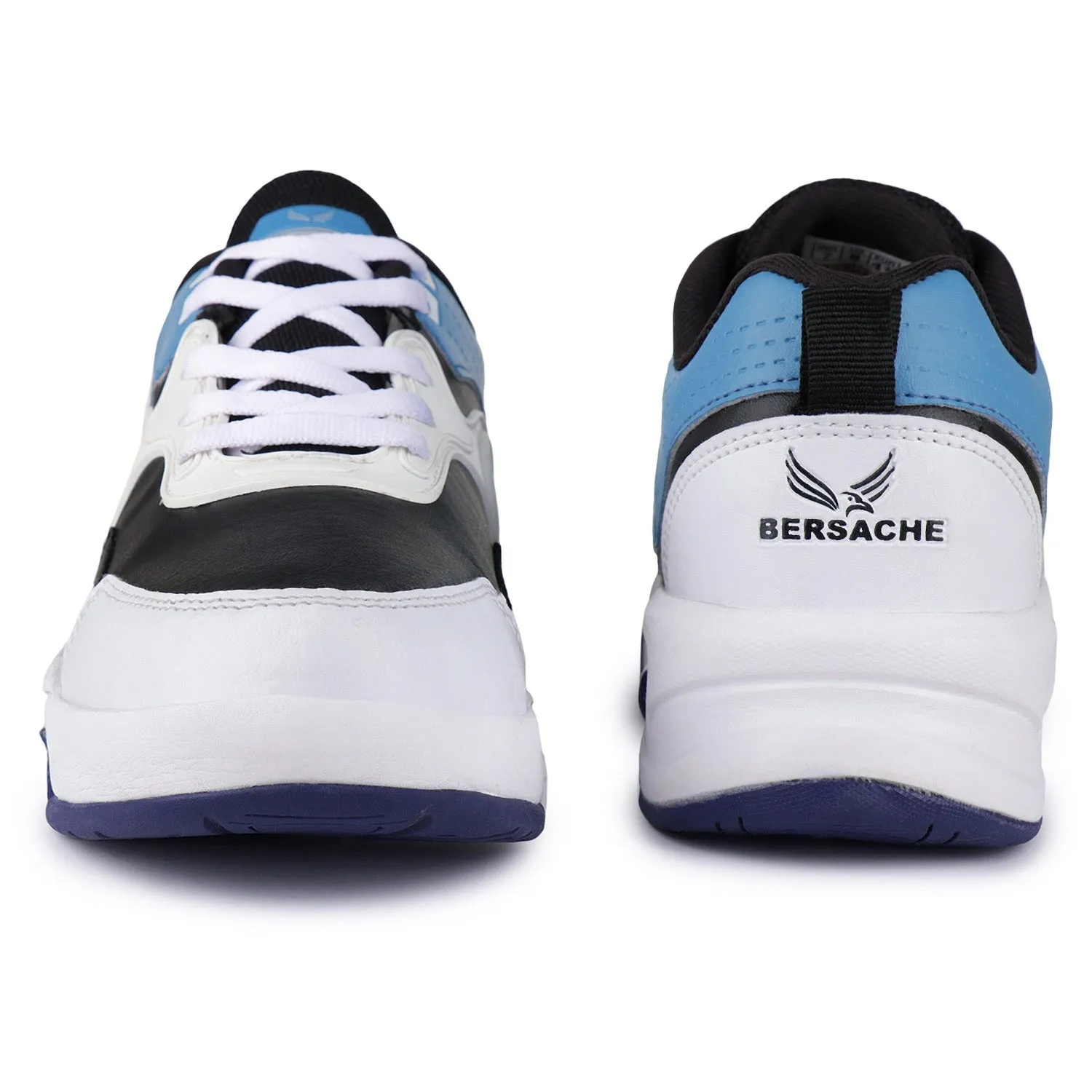 Performance Climbing Shoes Bersache Premium Sports ,Gym, Trending Stylish Running Shoes For Men (9168-White)