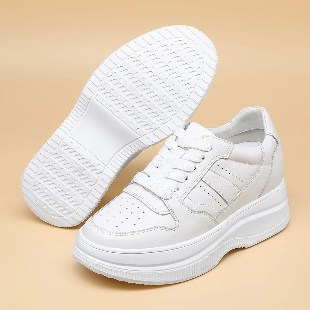 Sneakers For Dress Pants 8 CM / 3.15 Inches CMR CHAMARIPA Boost Your Height and Style with  Elevator Sneakers for Women
