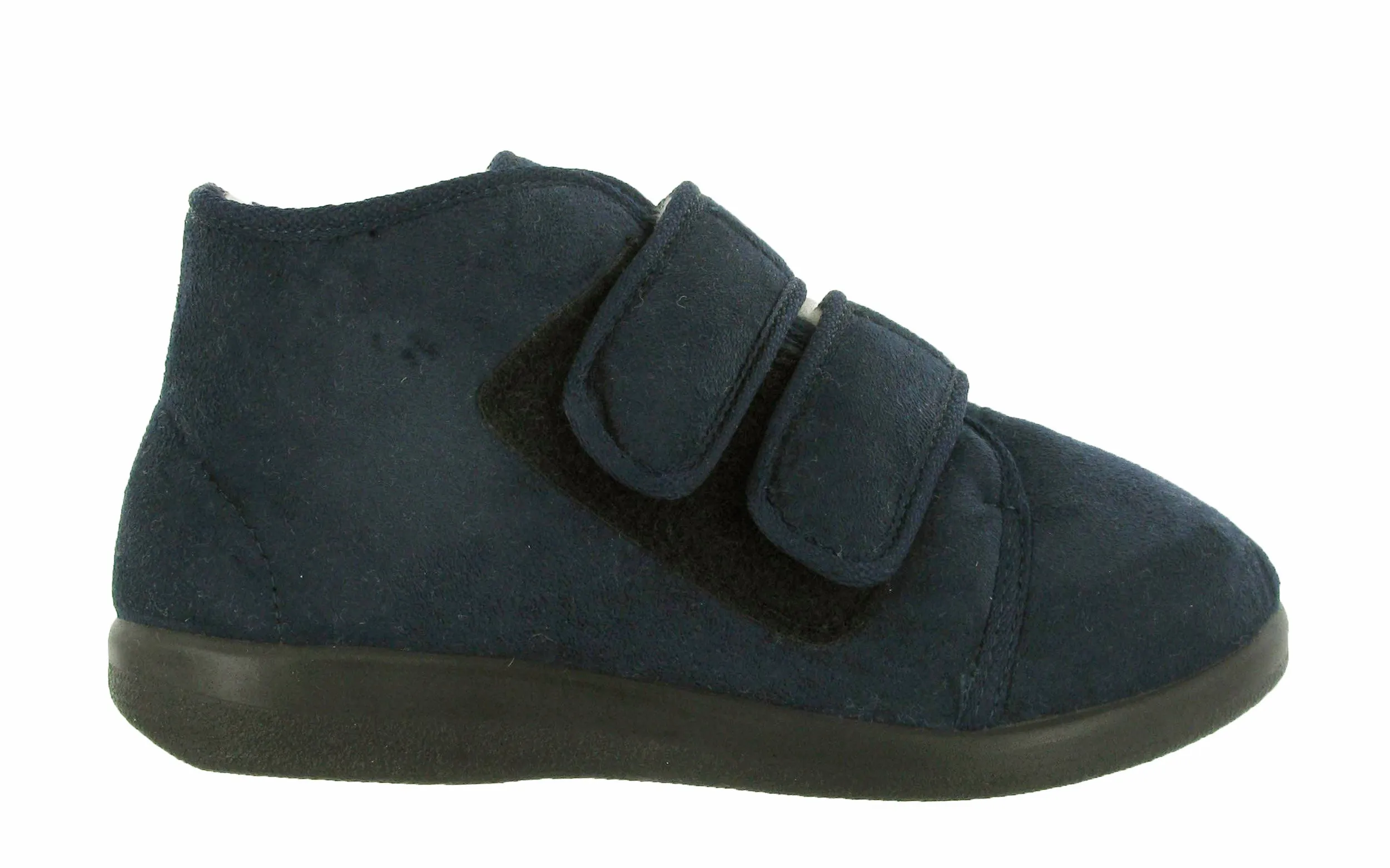 Fur Slide Slippers GBS Torbay Mens Extra Wide Warm Lined Touch Fastening Slipper Bootee