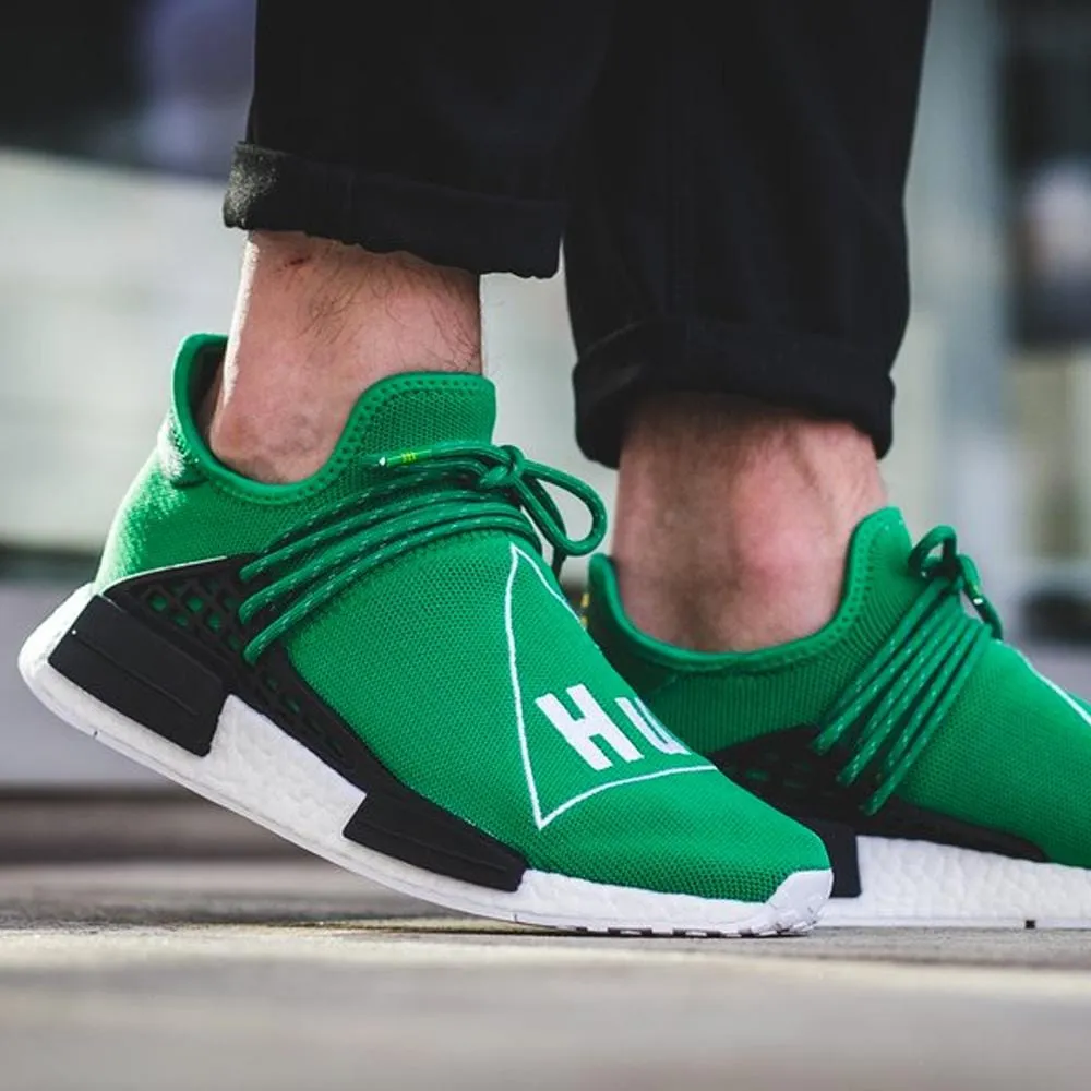 Pharrell Williams x adidas Originals NMD Human Race  Green Adidas Marathon Shoe