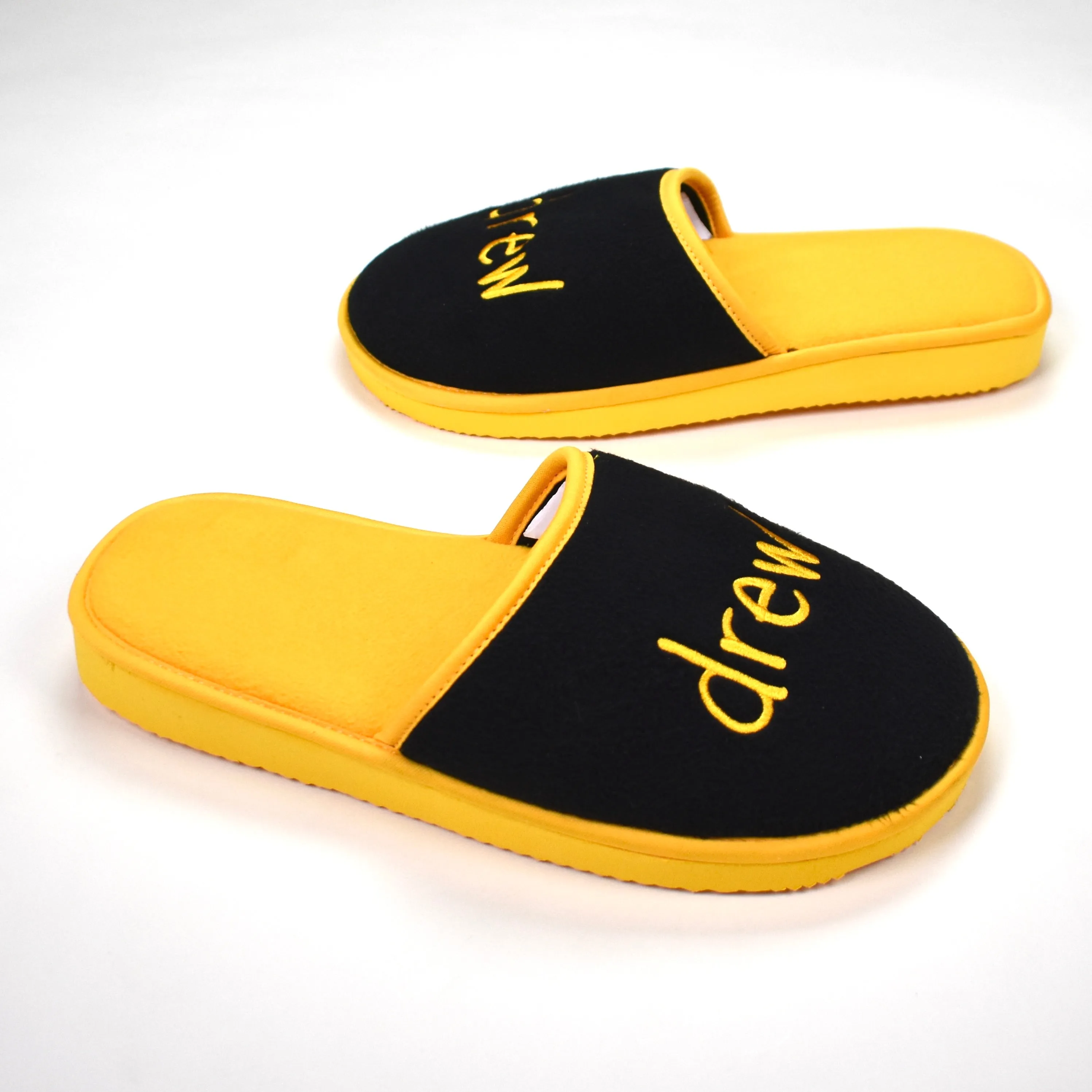 Drew House - Black/Yellow Mascot Logo Slippers Slippers Mules