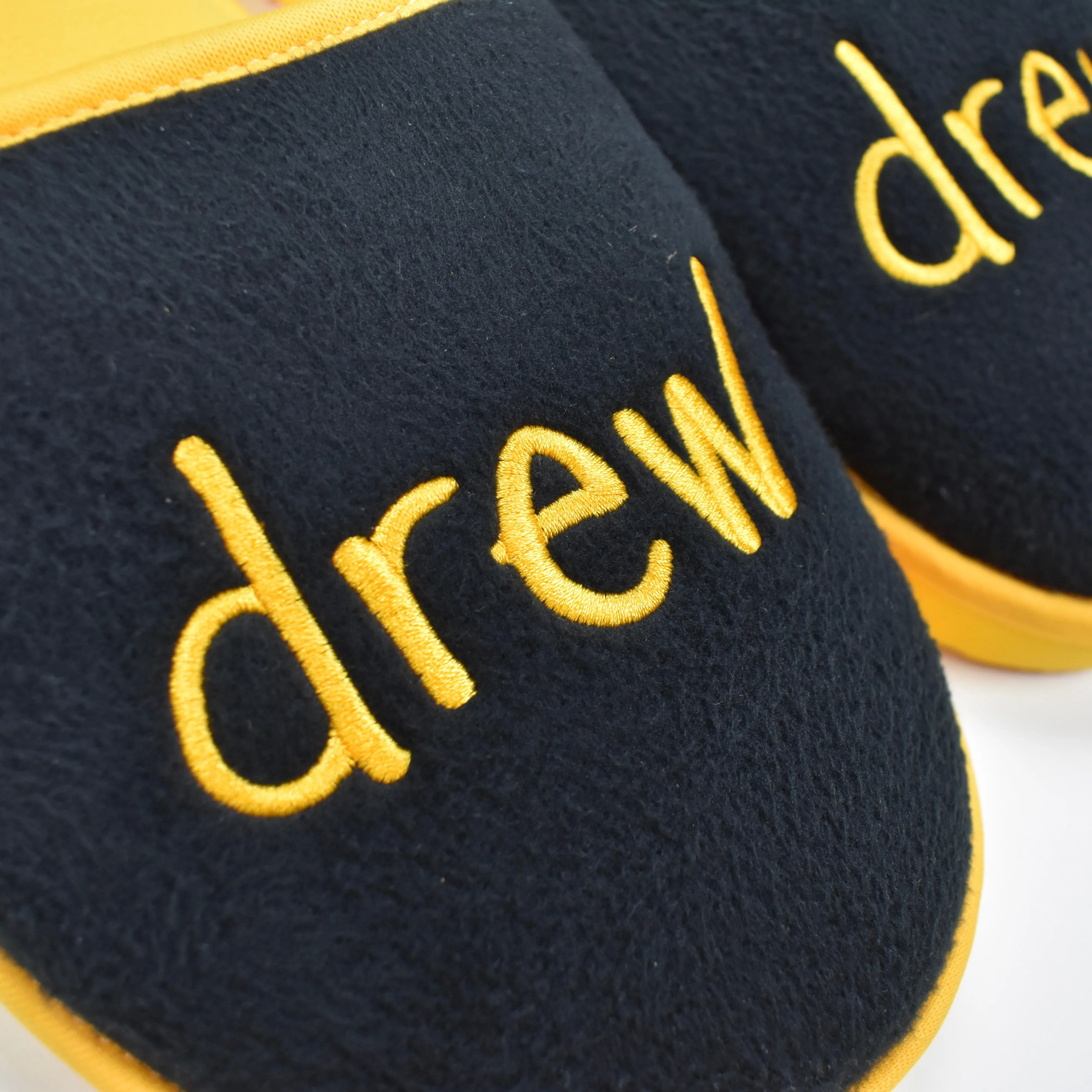 Drew House - Black/Yellow Mascot Logo Slippers Leopard Print House Slippers