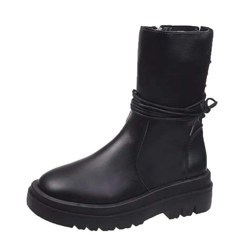 Waterproof Loafer Shoes Small leather shoes women 2023 spring models Mary Jane shoes women's Japanese high heels retro platform shoes women