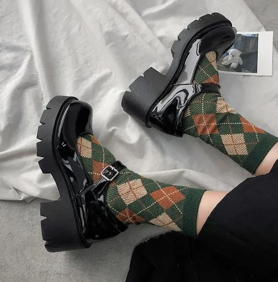 Small leather shoes women 2023 spring models Mary Jane shoes women's Japanese high heels retro platform shoes women Go Drive 5 Spikeless Golf