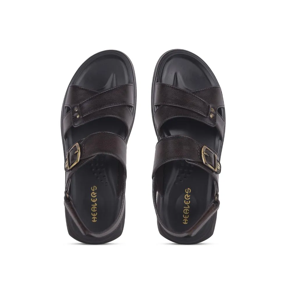 Dress Sandals Leather Coolers By Liberty WILFRED-1 Mens Brown Formal Sandal