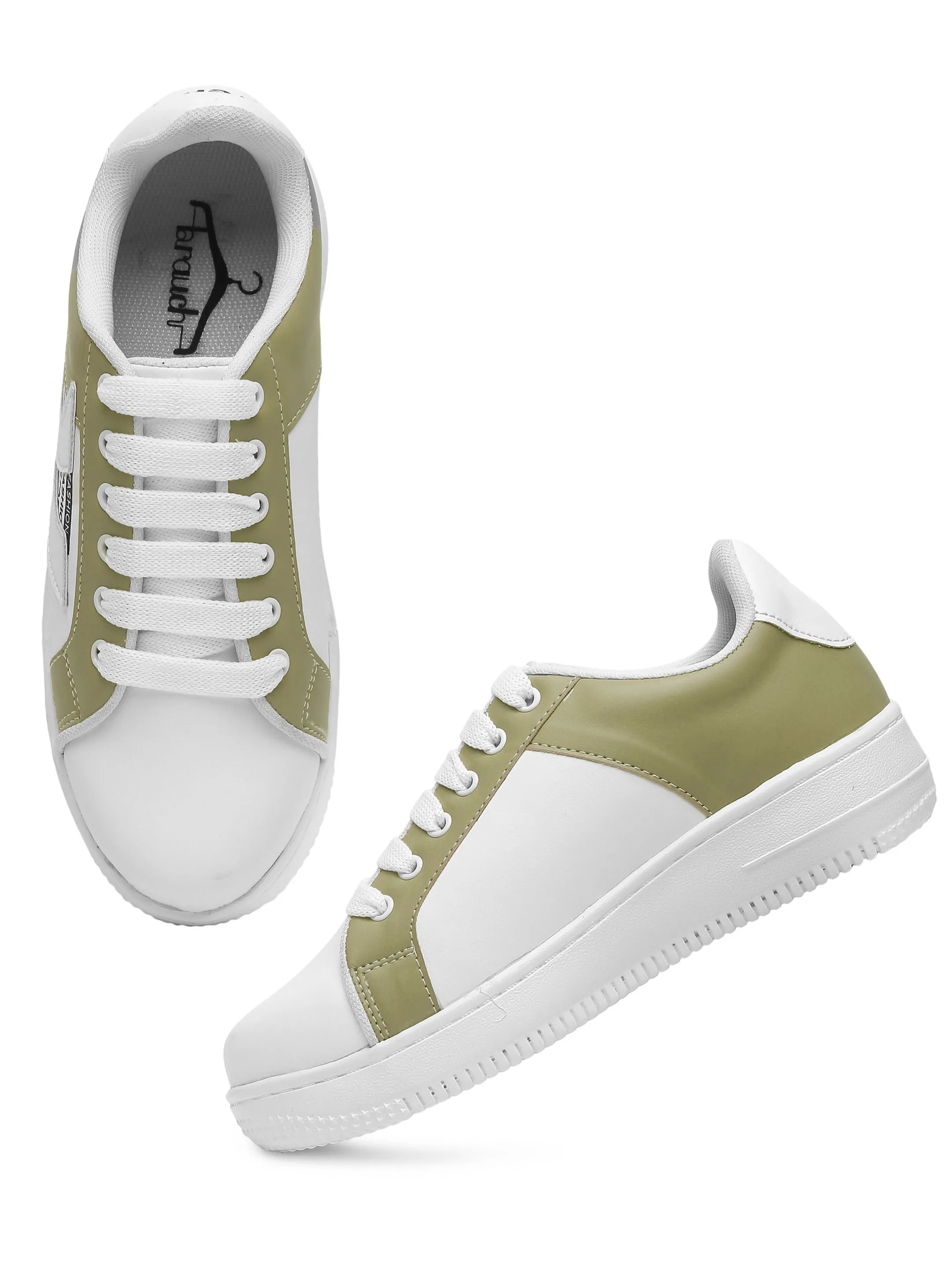 White & Olive Hip Hop Casual Sneaker Book 1 'valley' Sneakers