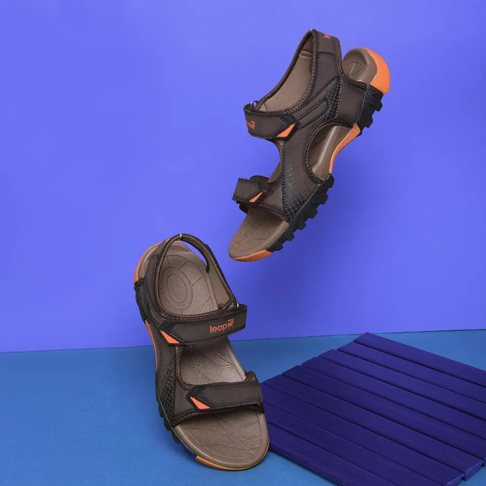 Leap7x By Liberty Mens ALBANIA Brown Sporty Casual Sandal Teva Wedge Sandals
