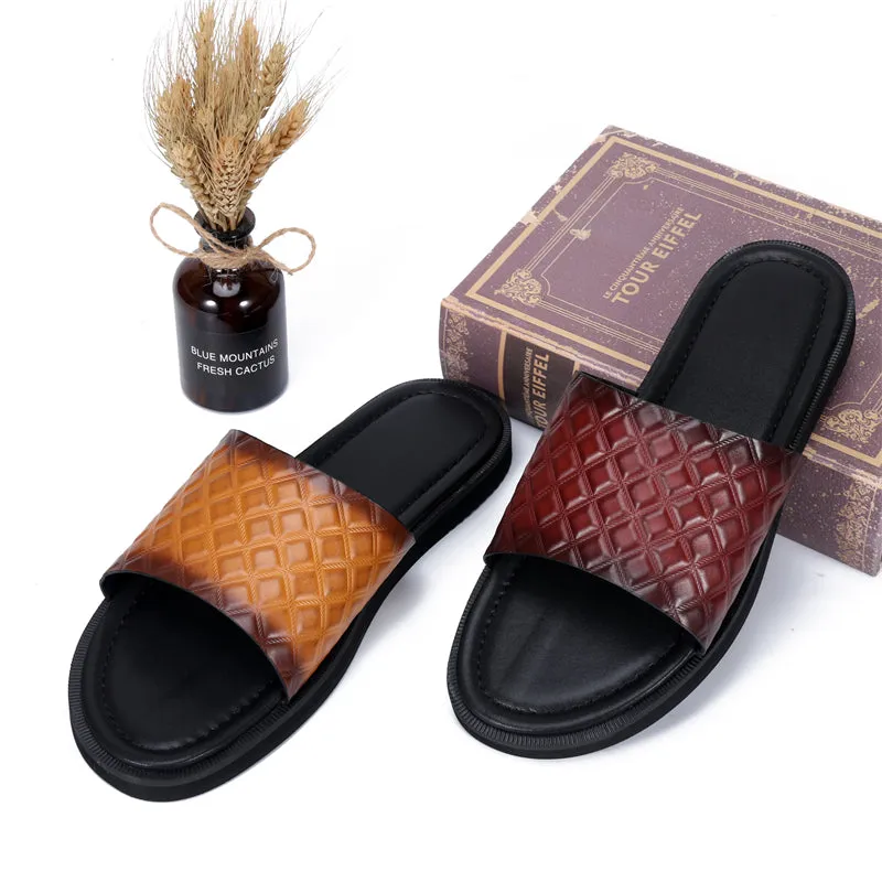 Opulessa Croctex Slip Sandals Office Casual Shoes