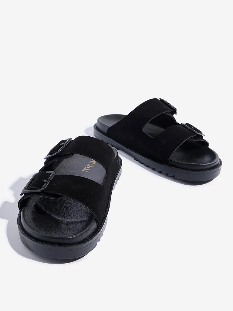 Impo Sandals SOLEPLAY Black Dual-Strap Leather Sandals