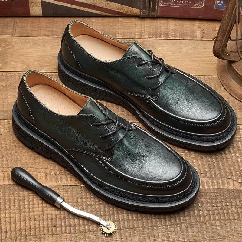 Sovante Croctex Lace-Up Moc Toe Slip On Shoes