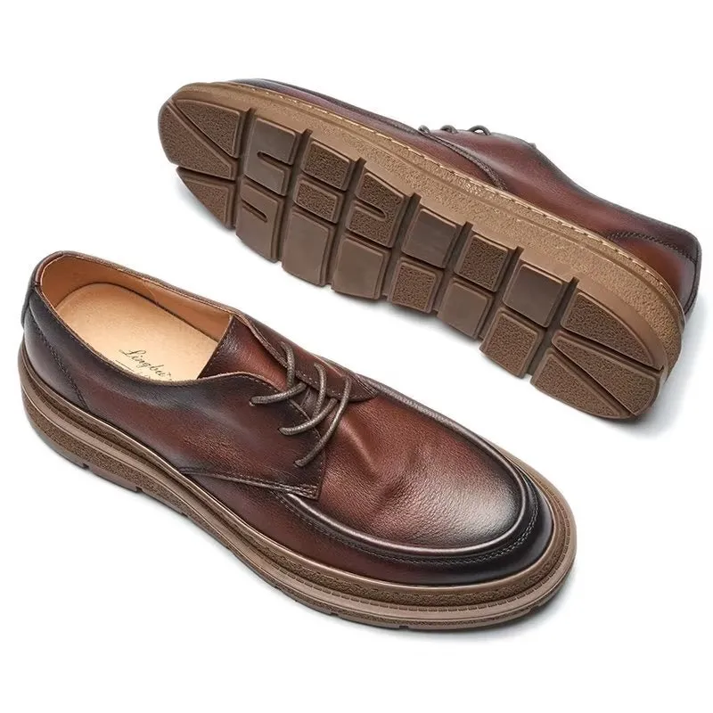 Sovante Croctex Lace-Up Tennis Shoes With Business Casual