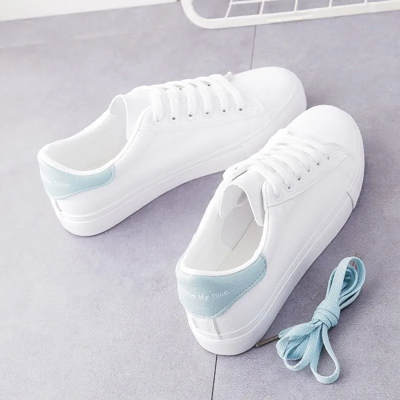 Spring New Casual Flat White Shoes Women Comfortable Nursing Shoes For Flat Feet