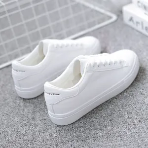 Pop Shoes Flats Spring New Casual Flat White Shoes Women
