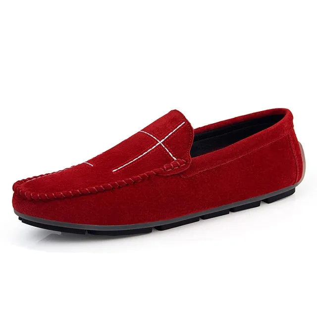Shoe Rack Flat Spring Summer NEW Men's Loafers Comfortable Flat Casual Shoes Men Breathable Slip-On Soft Leather Driving Shoes Moccasins