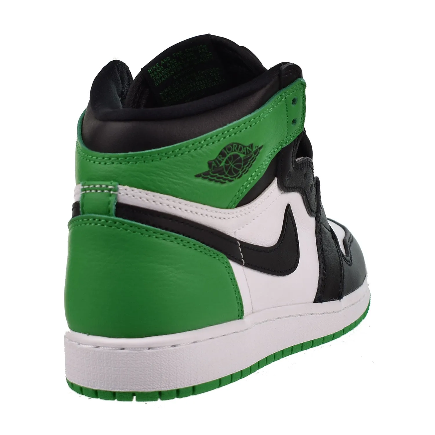 Jordan 1 Retro High OG (GS) Big Kids' Shoes Black-Lucky Green-White Asics Gel 1130 Shoe