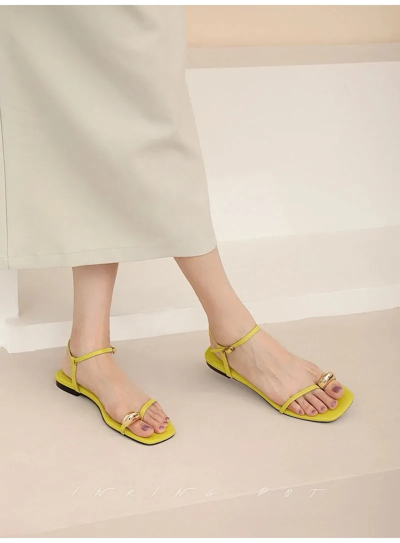 Dreamlight Valley Daisy Challenge Shoes Seating Casual Simple Calm Chic Square-Toe Flats for Women