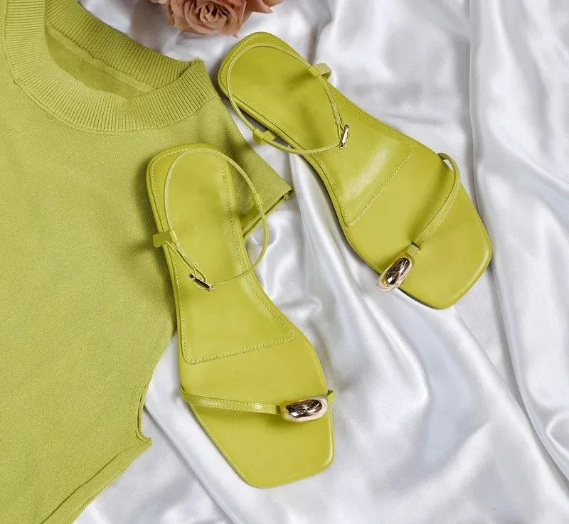 Chic Square-Toe Flats for Women Shoes For Casual Biking