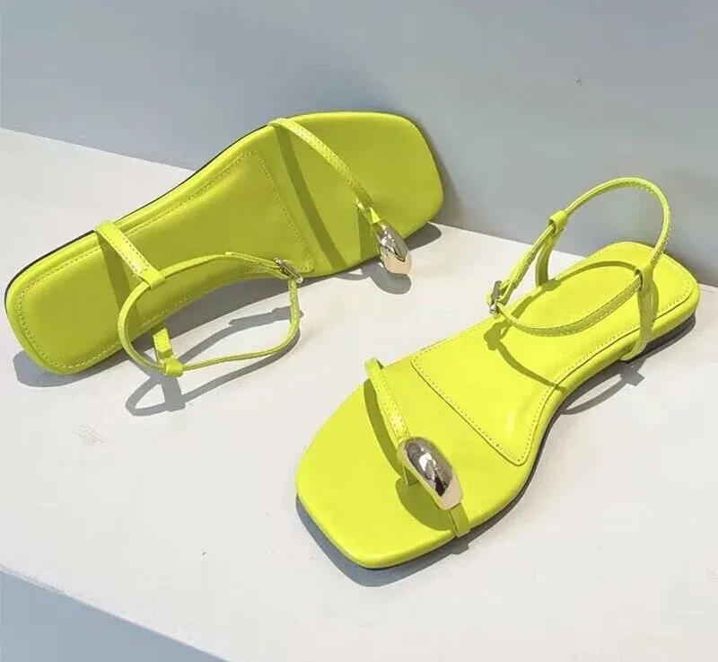 Onitsuka Casual Shoes Chic Square-Toe Flats for Women