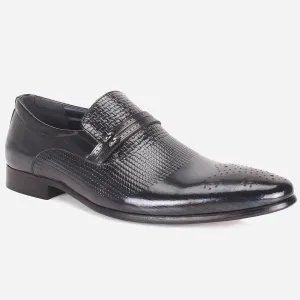 Mens "MILANO" Leather Dress Formal Slide In Shoes Good Shoes For Flat Arches