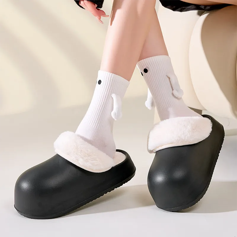 Removable Slippers Winter Waterproof Plush Shoes Household Thick Bottom Detachable Warm Fuzzy Home Slippers Bedroom House Shoes Women Best Cushioned Waterproof Running Shoes