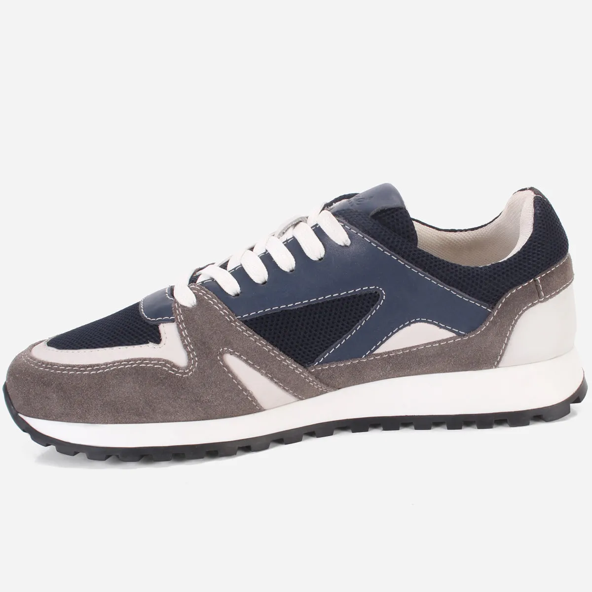 Flat Soled Shoes For Lifting Men's "JOEZ"  Lace Up Suede Sneakers Jogging Shoes