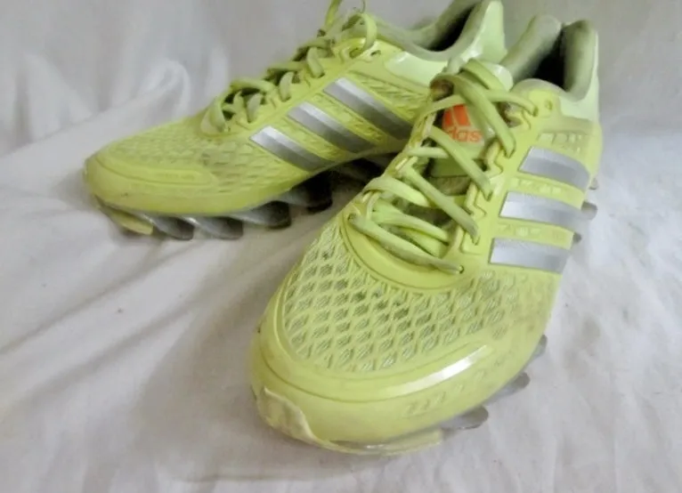 Adidas High End Shoes Womens ADIDAS SPRINGBLADE Running Athletic Sport Shoe Sneaker YELLOW 6 M20200