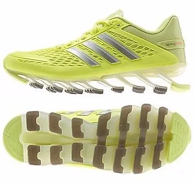 Womens ADIDAS SPRINGBLADE Running Athletic Sport Shoe Sneaker YELLOW 6 M20200 Adidas Lite Racer Adapt Wide Shoes