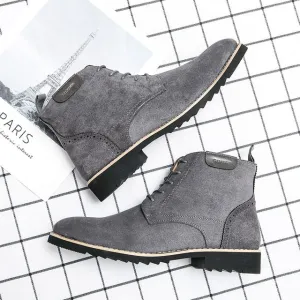 Suede Leather Boots Men Shoes Autumn Shoes Fashion Chelsea Boots Leather Business Dress Ankle Boots   S4540820 Ride Anthem Snowboard Boots
