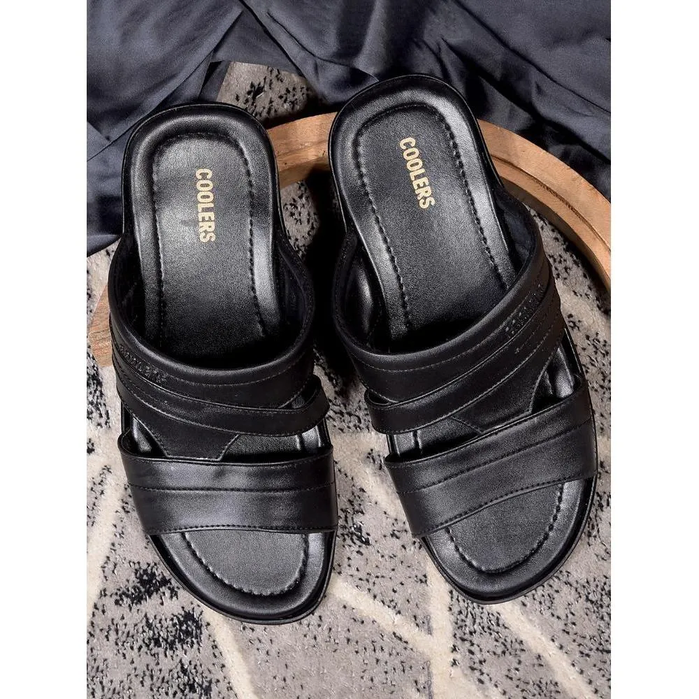 Myles Sandals Coolers Casual Black Toe Ring Slippers For Men COOL99-92 By Liberty