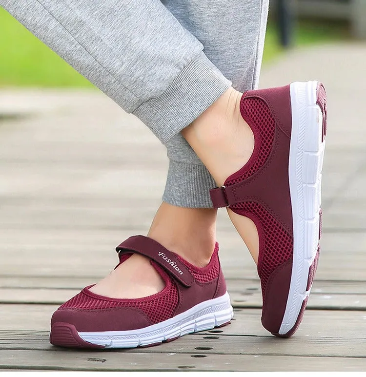 Super Light Women Breathable Flat Shoes - Casual Sneakers Flat Slip On Shoes