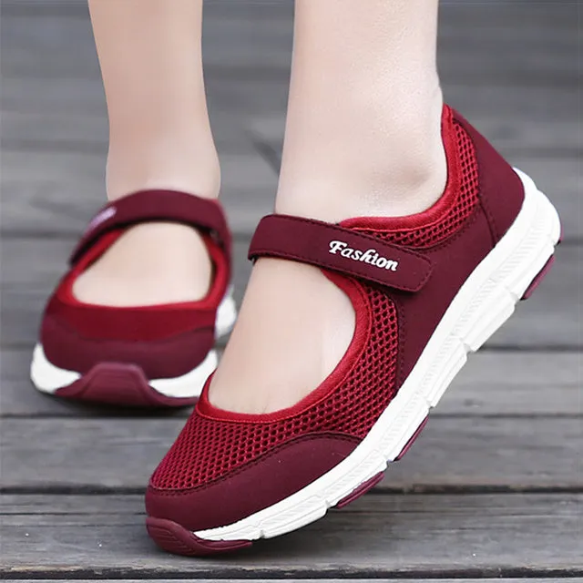 Super Light Women Breathable Flat Shoes - Casual Sneakers Training Shoes For Feet