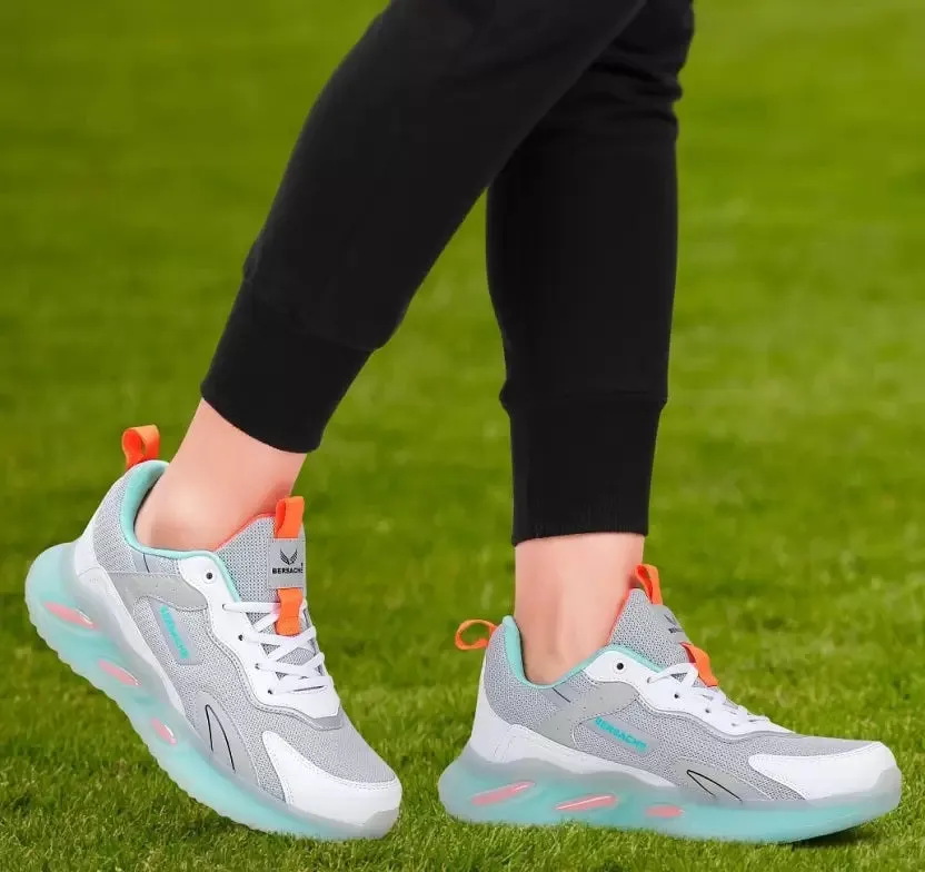 Bersache Lightweight Sports Running Shoes For Men Grey-9050 Lightweight Hiking Shoes