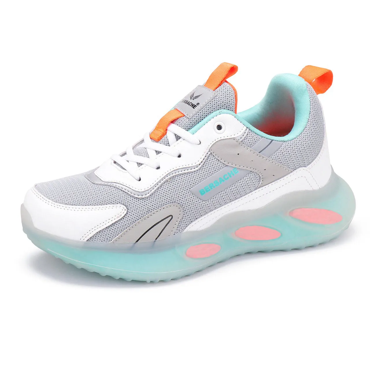 Bersache Lightweight Sports Running Shoes For Men Grey-9050 2e Hiking Shoes