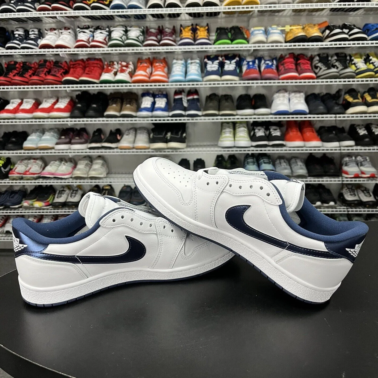 Asics Mesh Running Shoes New Nike Air Jordan 1 Low Retro'85 Metallic Navy FB9933-141 Mens Size 12.5