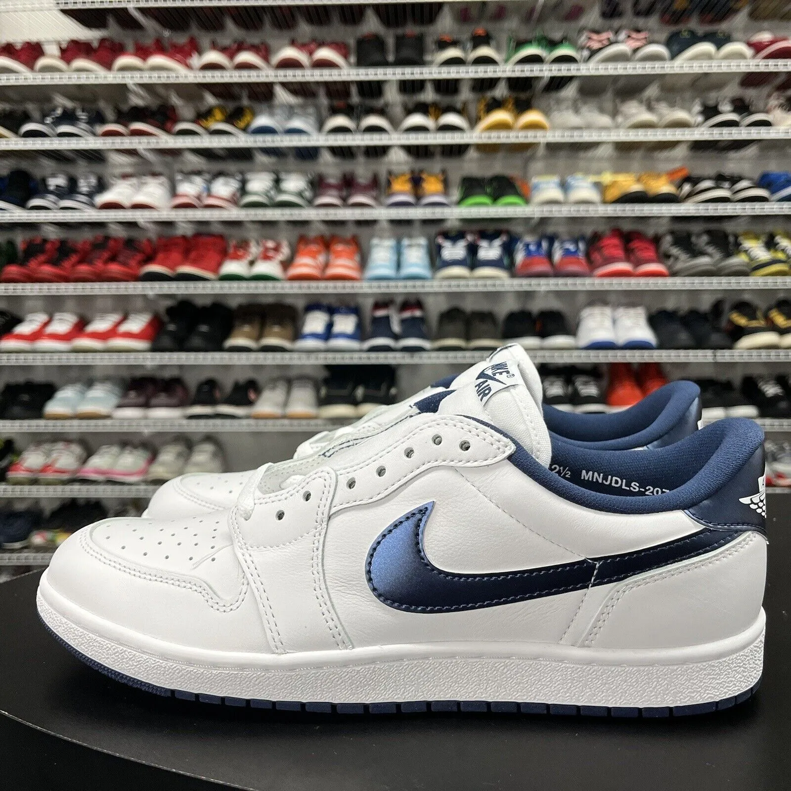 New Nike Air Jordan 1 Low Retro'85 Metallic Navy FB9933-141 Mens Size 12.5 Asics Court Ff Tennis Shoes