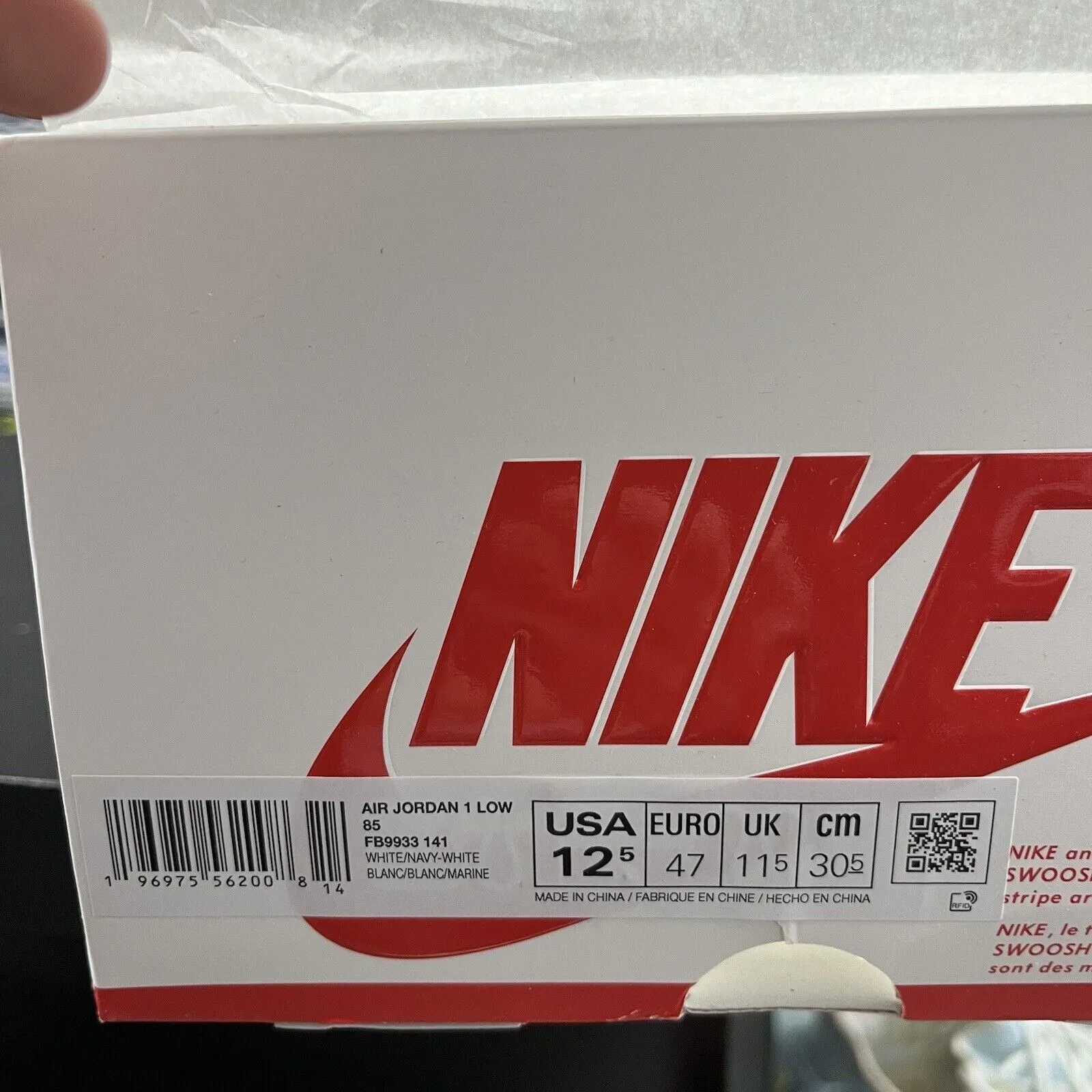 New Nike Air Jordan 1 Low Retro'85 Metallic Navy FB9933-141 Mens Size 12.5 Asics Shoes Trending