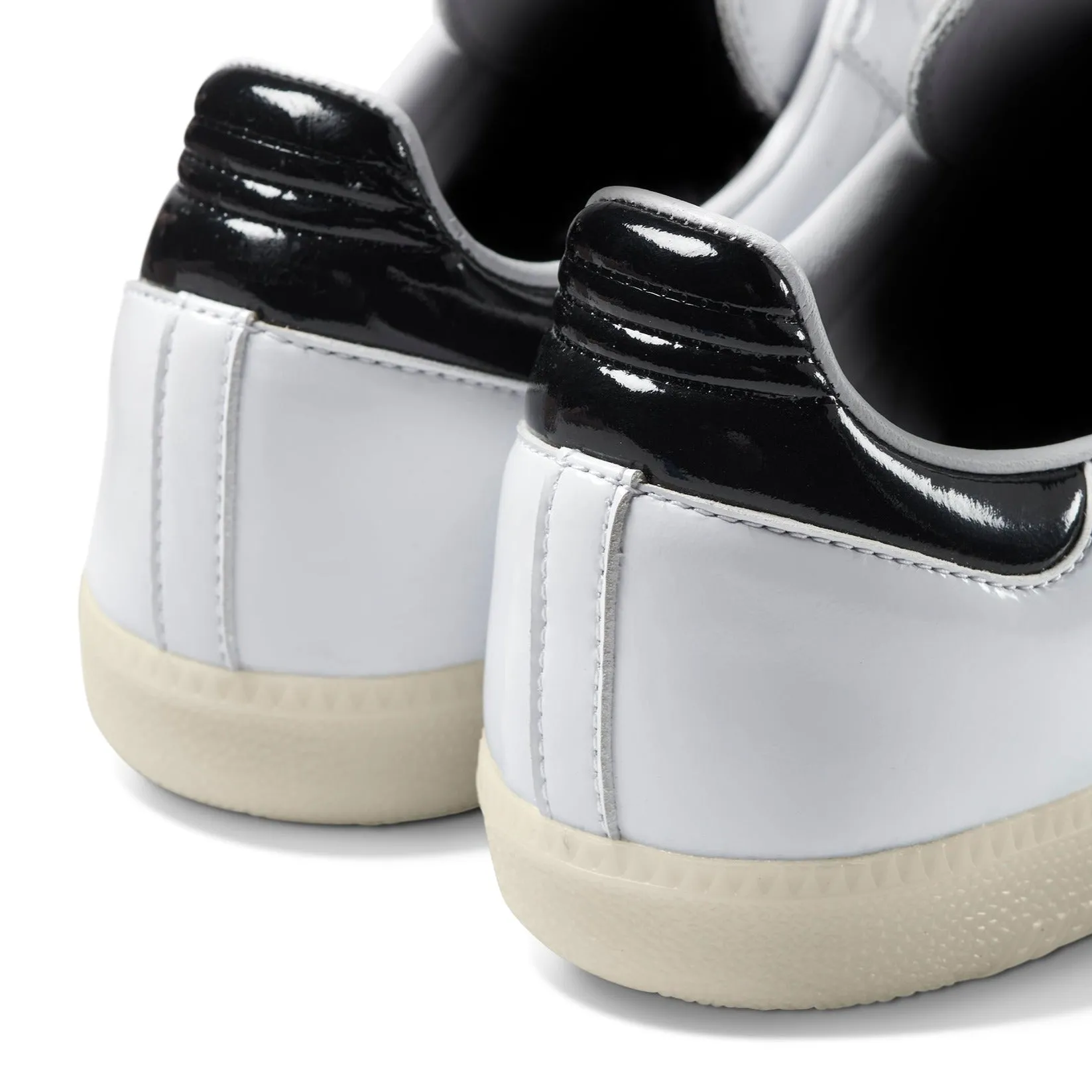 Leather Adidas Shoes ADIDAS DILL SAMBA PATENT WHITE / BLACK
