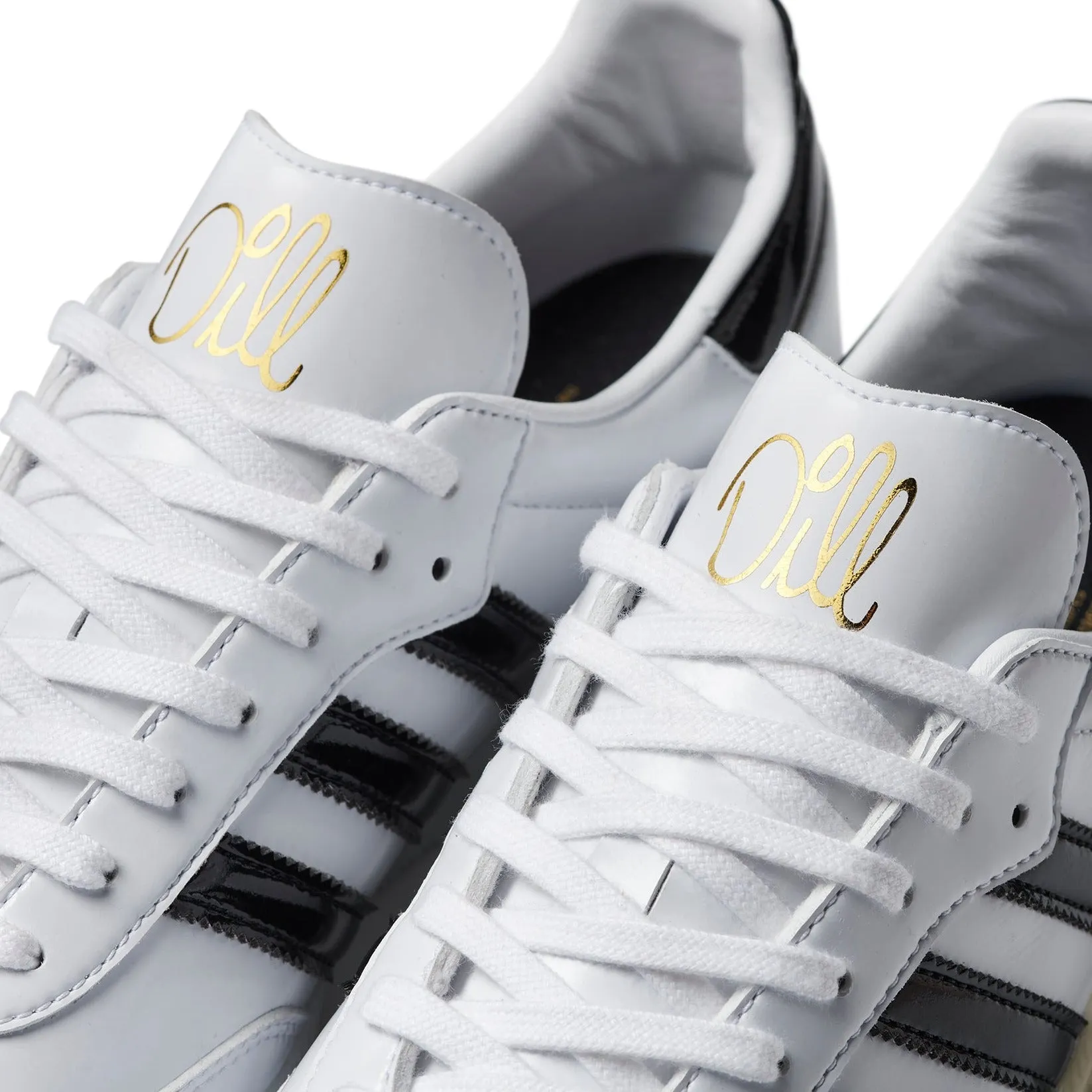 ADIDAS DILL SAMBA PATENT WHITE / BLACK Adidas Handball Spezial Athletic Shoe